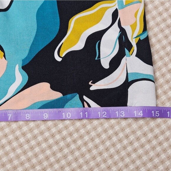 Roxy Sidebyside Abstract Topical Floral Print Pull On Wide Leg Lightweight Pants - Picture 12 of 15